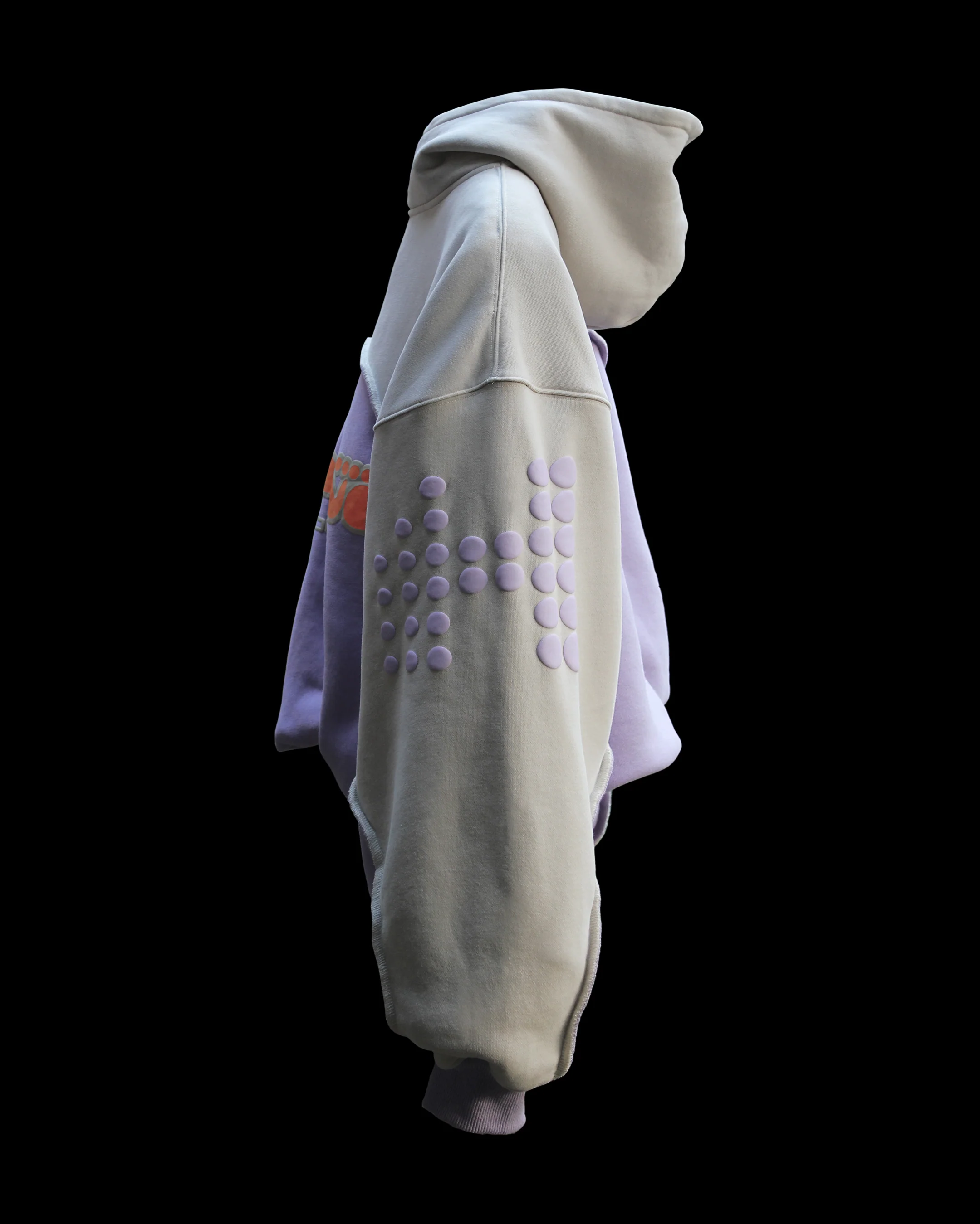 Huni Hoodie - Purple / Cream - Image 4