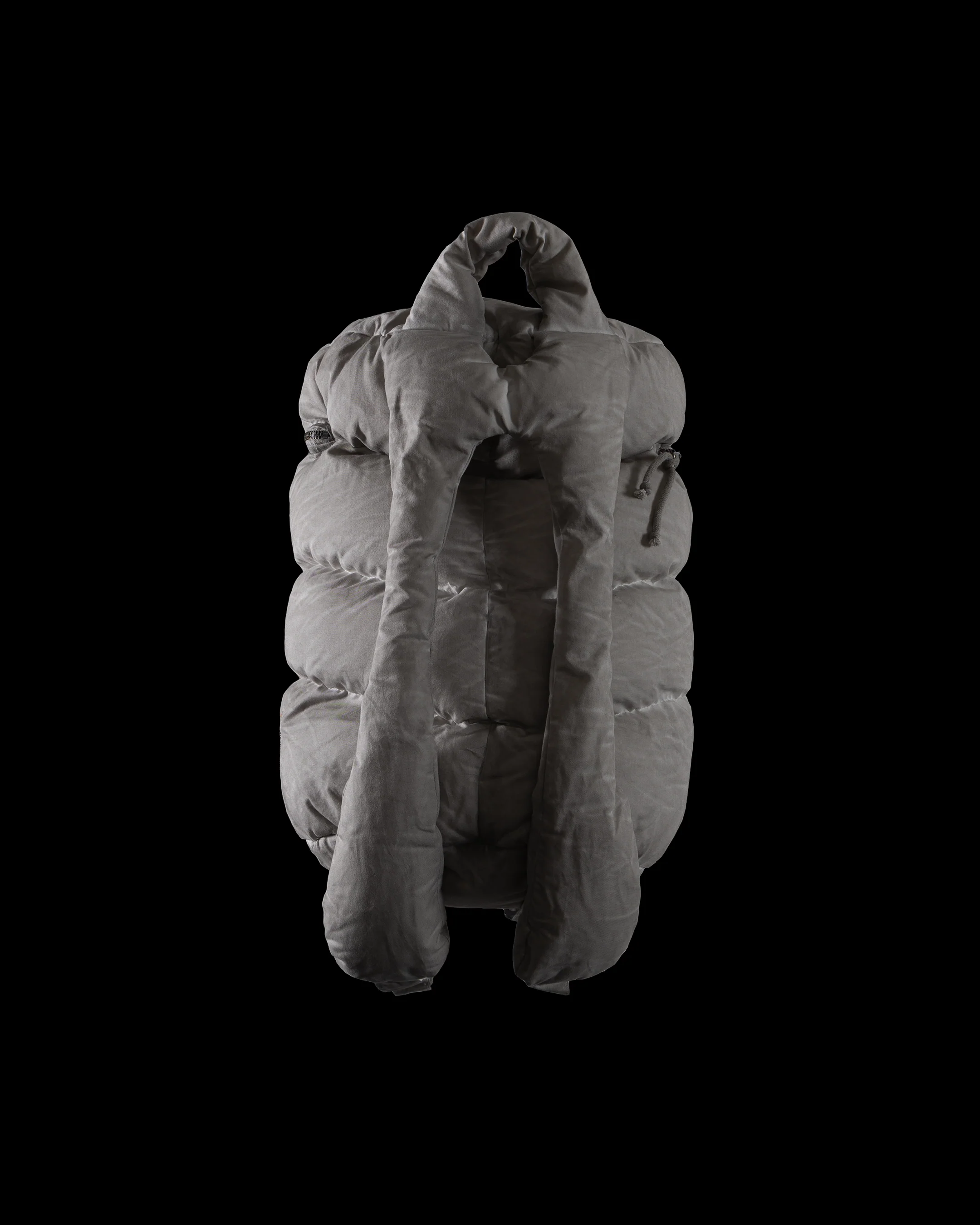 Puffer Backpack - Light Grey - Image 4